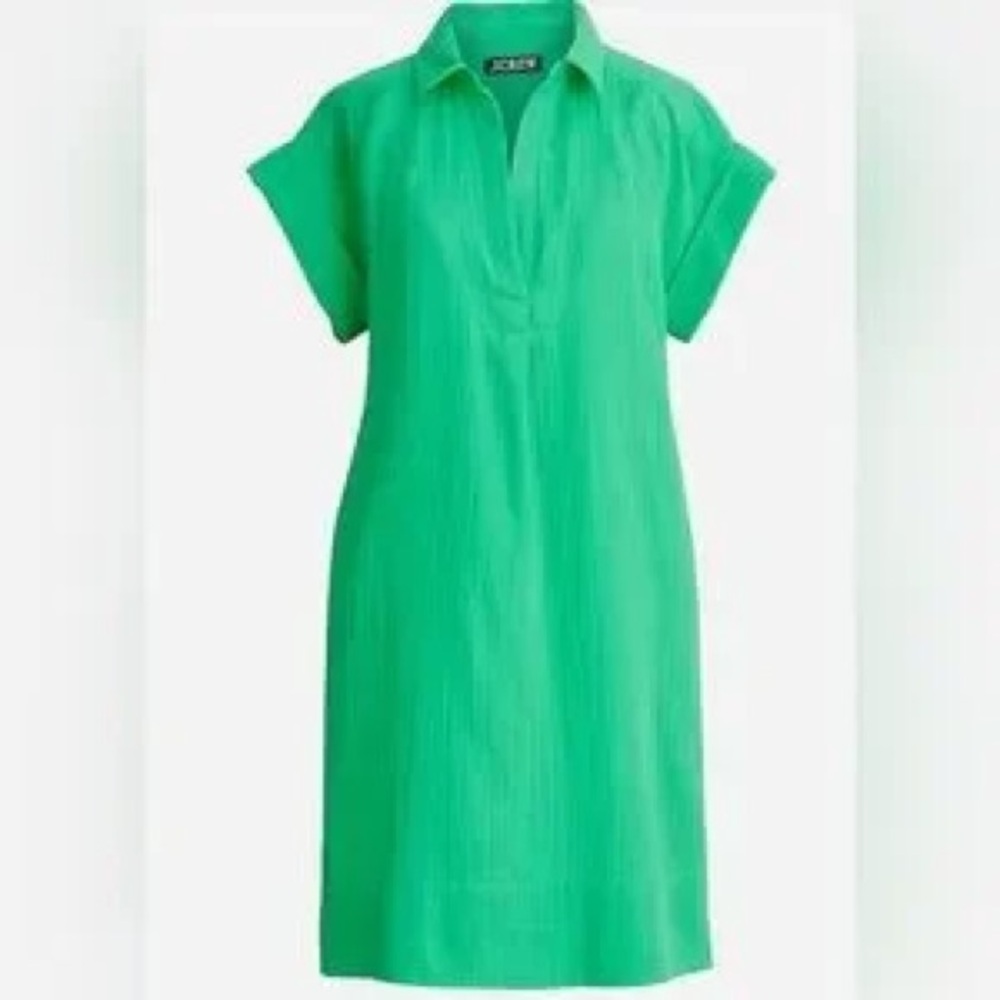 J Crew Gauze Short-sleeve collared dress - Picture 2 of 9
